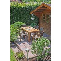 Garden Pleasure Sitzgruppe TOPEKA, coffee Kunststoff,...
