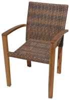 Garden Pleasure Sitzgruppe TOPEKA, coffee Kunststoff, Holz, 7-teilig