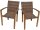 Garden Pleasure Sitzgruppe TOPEKA, coffee Kunststoff, Holz, 7-teilig