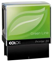 COLOP Textstempel, individualisierbar Printer 20 Green Line selbstfärbend schwarz ohne Logo, 1 St.