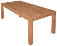 Garden Pleasure Sitzgruppe PALA cremeweiß, natur Kunststoff, Holz, 7-teilig