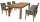 Garden Pleasure Sitzgruppe PALA cremeweiß, natur Kunststoff, Holz, 7-teilig