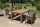 Garden Pleasure Sitzgruppe PALA cremeweiß, natur Kunststoff, Holz, 7-teilig