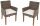 Garden Pleasure Sitzgruppe PALA cremeweiß, natur Kunststoff, Holz, 7-teilig