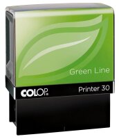 COLOP Textstempel, individualisierbar Printer 30 Green Line selbstfärbend schwarz ohne Logo, 1 St.