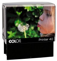 COLOP Textstempel, individualisierbar Printer 40 Green Line selbstfärbend schwarz ohne Logo, 1 St.