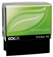 COLOP Textstempel, individualisierbar Printer 40 Green Line selbstfärbend schwarz ohne Logo, 1 St.
