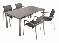 Garden Pleasure Sitzgruppe SIENNA grau, silber...