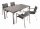 Garden Pleasure Sitzgruppe SIENNA grau, silber Kunststoff, Metall, 5-teilig  ( 305434-1 )