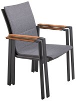Garden Pleasure Sitzgruppe RANA grau, anthrazit Kunststoff, Holz, 5-teilig