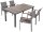 Garden Pleasure Sitzgruppe RANA grau, anthrazit Kunststoff, Holz, 5-teilig