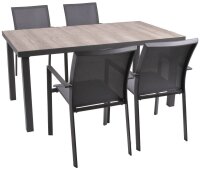 Garden Pleasure Sitzgruppe RANA anthrazit Kunststoff,...