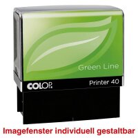 COLOP Textstempel, individualisierbar Printer 40 Green...