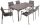 Garden Pleasure Sitzgruppe SIENNA grau, silber Kunststoff, Metall, 7-teilig  ( 305434-3 )
