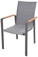 Garden Pleasure Sitzgruppe RANA grau, anthrazit Kunststoff, Holz, 7-teilig