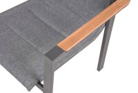 Garden Pleasure Sitzgruppe RANA grau, anthrazit Kunststoff, Holz, 7-teilig