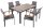 Garden Pleasure Sitzgruppe RANA grau, anthrazit Kunststoff, Holz, 7-teilig