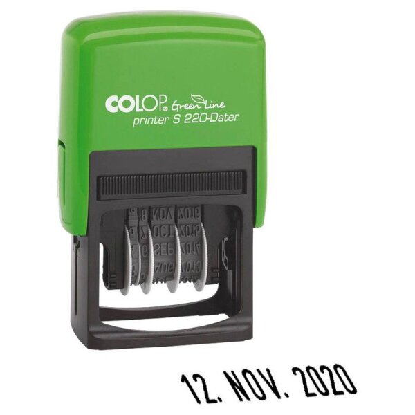 COLOP Datumstempel Green Line Printer S220 selbstfärbend schwarz ohne Logo, 1 St  ( 127728 )