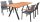 Garden Pleasure Sitzgruppe DAVINA grau, anthrazit Kunststoff, Metall, 5-teilig
