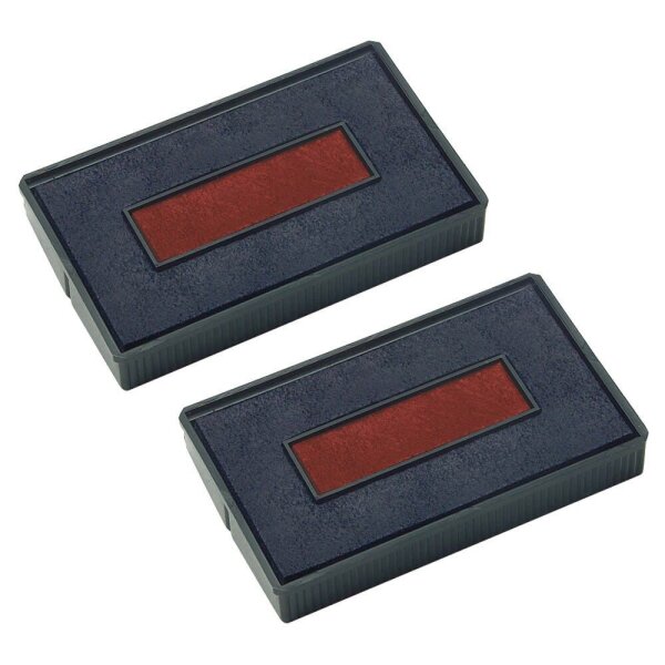 COLOP Ersatzstempelkissen S260 blau/rot 2,4 x 4,5 cm, 2 St.