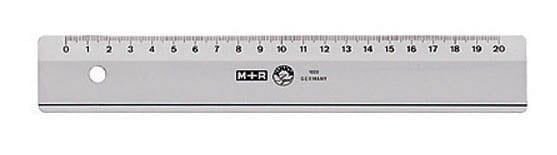 M + R Lineal 20,0 cm, rauchgrau