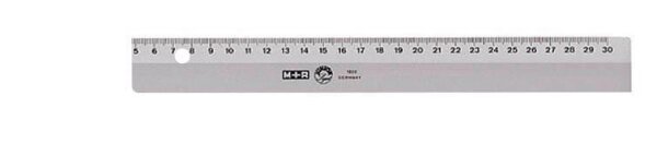 M + R Lineal 30,0 cm, rauchgrau