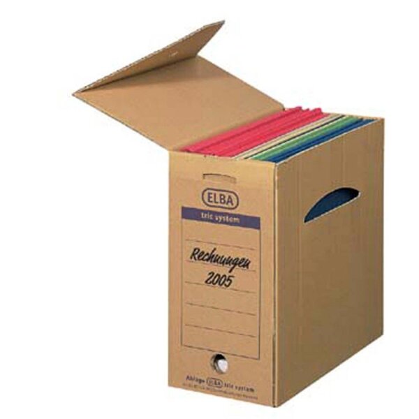 ELBA Archivboxen tric system braun 16,0 x 34,0 x 32,0 cm, 6 St.