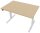 Quadrifoglio Up&Up elektrisch höhenverstellbarer Schreibtisch eiche rechteckig, C-Fuß-Gestell weiß 120,0 x 80,0 cm