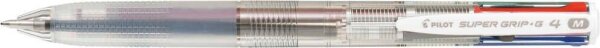 PILOT 4-Farben-Kugelschreiber Super Grip-G4 transparent, Schreibfarbe: schwarz, blau, rot, grün, 1 St.