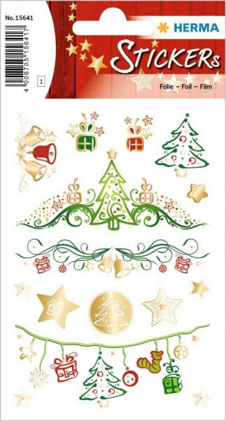 HERMA Aufkleber Weihnachtsmotive, 15 Etiketten  ( 15641 )