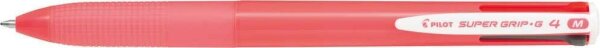 PILOT 4-Farben-Kugelschreiber Super Grip-G4 pink, Schreibfarbe: schwarz, blau, rot, grün, 1 St.