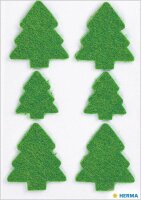 HERMA Aufkleber Weihnachtsbaum, grün, 6 Etiketten  (...