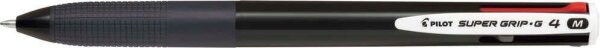 PILOT 4-Farben-Kugelschreiber Super Grip-G4 schwarz, Schreibfarbe: schwarz, blau, rot, grün, 1 St.