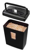 hama Prime M80 Aktenvernichter mit Partikelschnitt P-5, 2 x 12 mm, bis 8 Blatt, schwarz