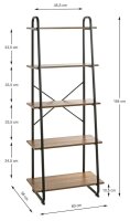 HAKU Möbel Bücherregal eiche 60,0 x 36,0 x...