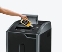 AKTION: Fellowes Powershred 425Ci Aktenvernichter mit Partikelschnitt P-4, 4 x 30 mm, bis 30 Blatt, schwarz mit 150 Euro CashBack