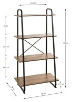 HAKU Möbel Bücherregal eiche 60,0 x 36,0 x...