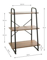 HAKU Möbel Bücherregal eiche 60,0 x 36,0 x 93,0...