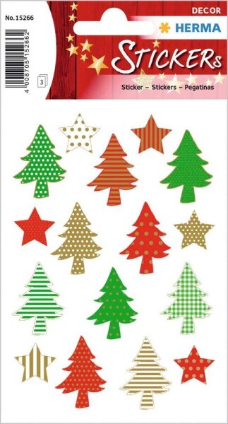 HERMA Aufkleber Weihnachtsbaum, 48 Etiketten  ( 15266 )