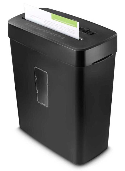 hama Prime M50CD-B Aktenvernichter mit Partikelschnitt P-5, 2 x 12 mm, bis 5 Blatt, schwarz