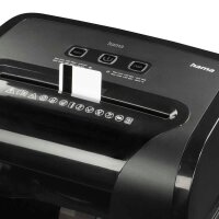 hama Prime M100 Aktenvernichter mit Partikelschnitt P-5, 2 x 12 mm, bis 11 Blatt, schwarz