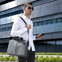 hama Laptoptasche Genua Polyester grau 00227053 bis 39,6 cm (15,6 Zoll)