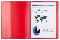 BRUNNEN Schnellhefter FACT!pp Kunststoff rot transluzent DIN A4, 1 St.