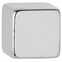 MAUL Magnete silber, Metall 0,7 x 0,7 x 0,7 cm, 10 St.