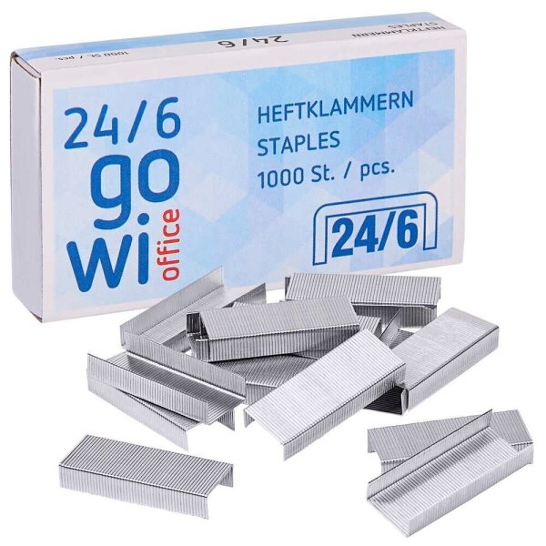 Gowi Heftklammern 24/6, 1.000 St.