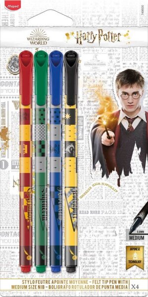 maped Harry Potter Fineliner farbsortiert 0,8 mm, 4 St.
