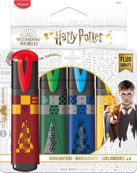 maped Harry Potter Textmarker farbsortiert, 4 St.