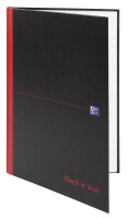 OXFORD Notizbuch Black n Red DIN A4 kariert, schwarz Hardcover 192 Seiten, 1 St.