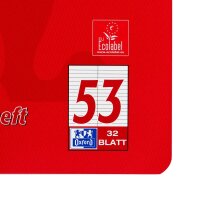 OXFORD Vokabelheft 2-Spalten Lineatur 53 liniert DIN A5 ohne Rand, 32 Blatt, 1 St.