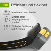 GP Discovery CHW54 LED Stirnlampe grau 6,6 cm, 1 St.